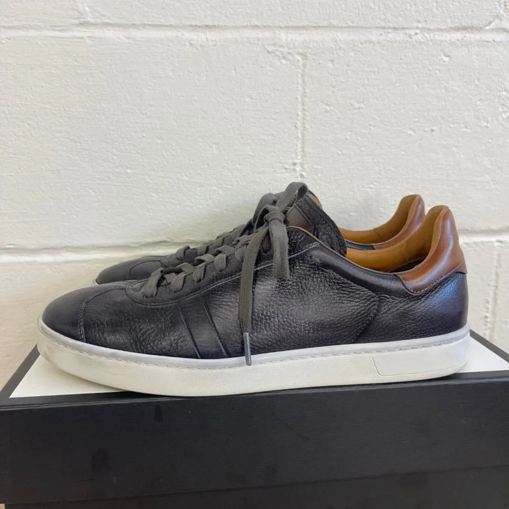 Magnanni Gunner 20468 Black Grey Casual Fashion Sneaker Shoes Lace up Men's 12 M